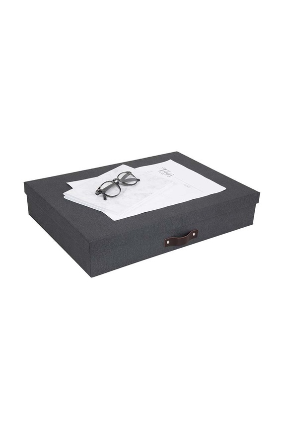 Bigso Box of Sweden pudełko do przechowywania Sverker 9341C6849LEA648 czarny