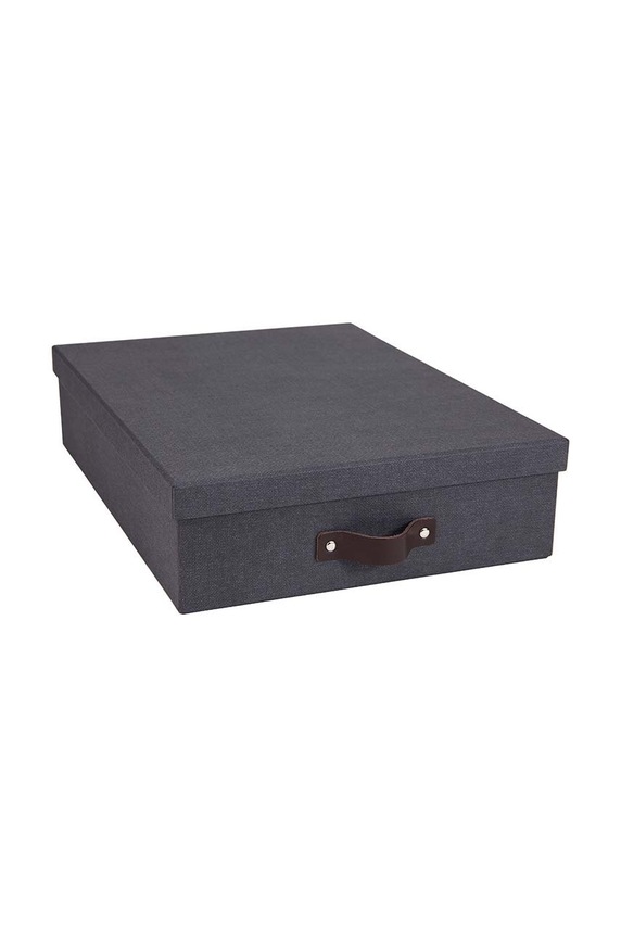 Úložný box Bigso Box of Sweden Oskar 9451C6849LEA648 čierna AA00