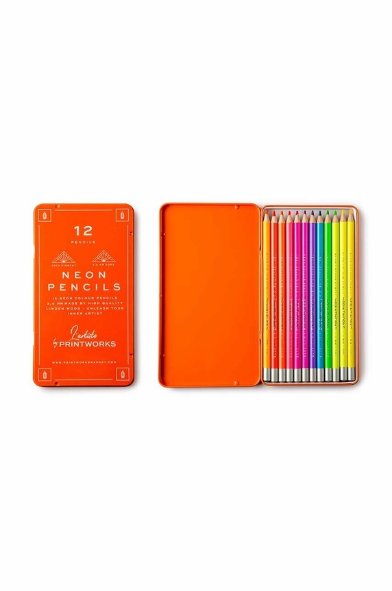 Лайфстайл Комплект олівців у футлярі Printworks Neon 12-pack PW00127 барвистий