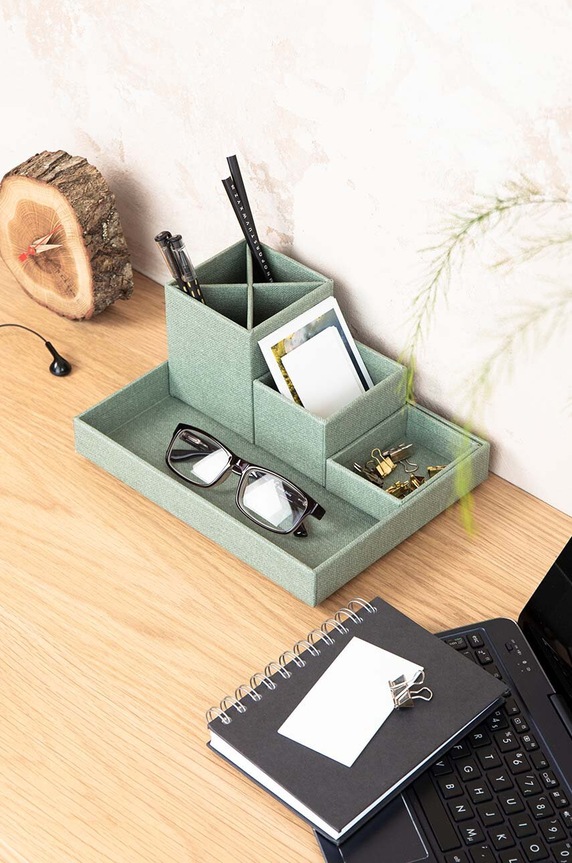 Bigso Box of Sweden organizer na biurko Lena turkusowy 7974C1601