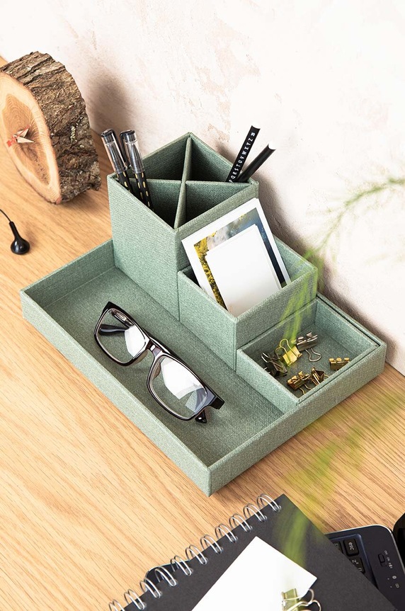 Bigso Box of Sweden organizer na biurko Lena 7974C1601 turkusowy