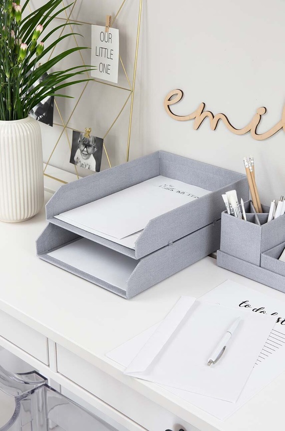 Decor Organizér na doklady Bigso Box of Sweden Hakan 7892C6201N sivá