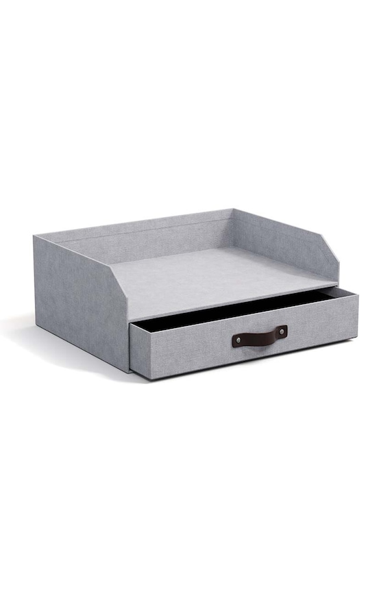 Bigso Box of Sweden organizer per documenti Walter 8541C6249LEA648 grigio AA00
