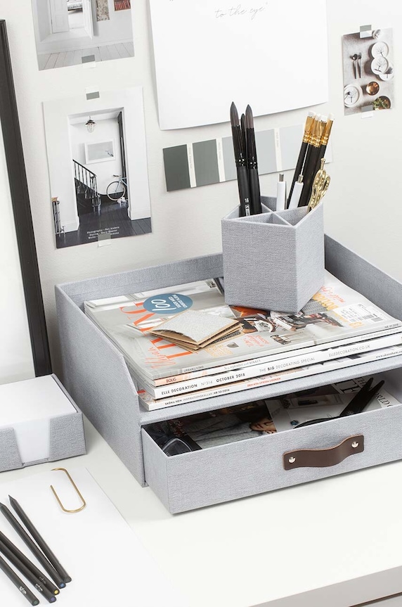 Bigso Box of Sweden organizer per documenti Walter 8541C6249LEA648 grigio