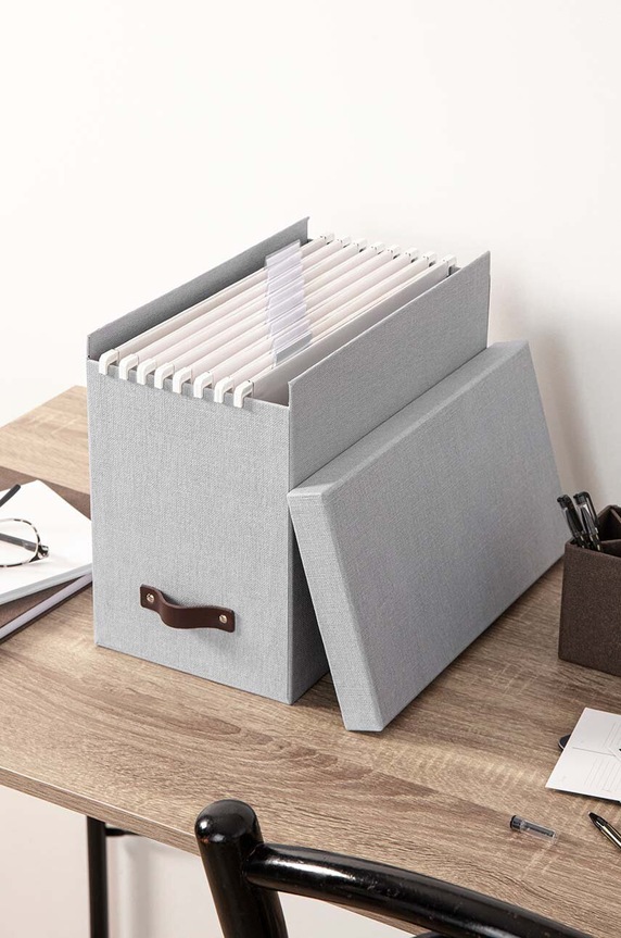 Bigso Box of Sweden organizer na dokumenty A4 Johan 9441C6249LEA648 szary