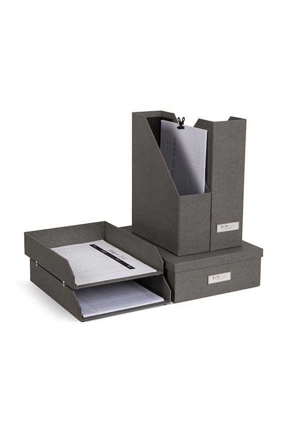 Organizér dokumentů Bigso Box of Sweden Holger 5-pack 4915C6439 šedá AA00