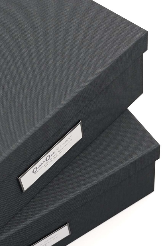 Obývací pokoj a ložnice Úložný box Bigso Box of Sweden Rasmus 2-pack 778245641 šedá