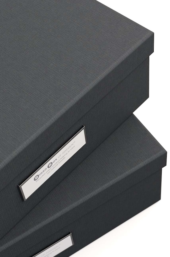 Obývací pokoj a ložnice Úložný box Bigso Box of Sweden Rasmus 2-pack 778245641 šedá