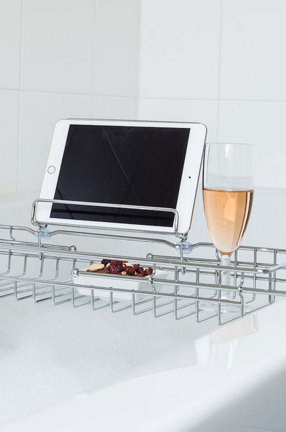 Kupaonica Present Time Polica za kadu PT3473CH siva