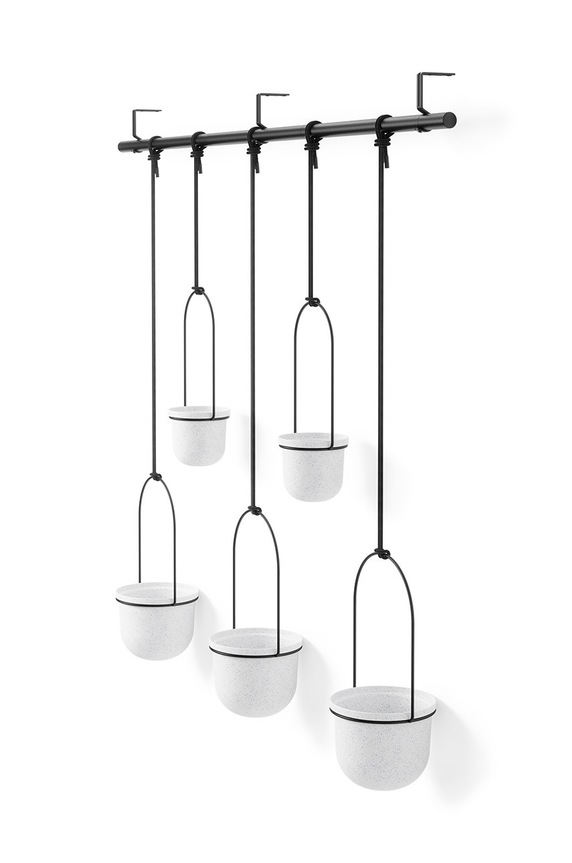 Umbra fali edények készlete 2 x O 10 cm / 3 x O15 cm fehér 1018086.660