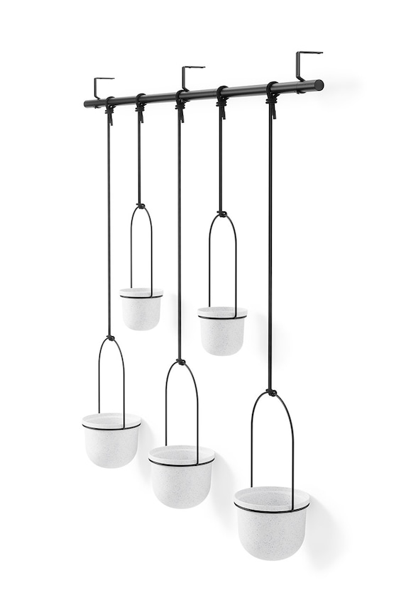 Umbra fali edények készlete 2 x O 10 cm / 3 x O15 cm fehér 1018086.660