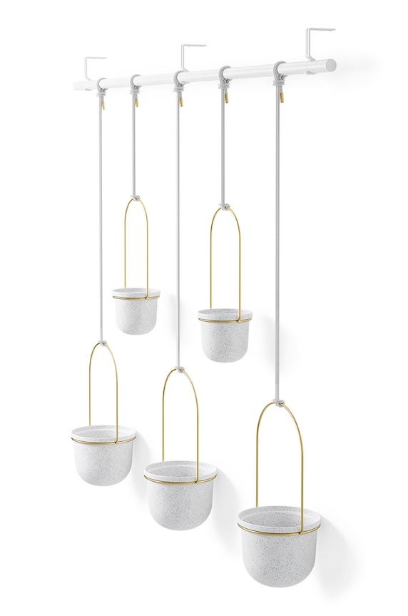 Sada nástěnných květináčů Umbra (5-pack) bílá 1018086.524
