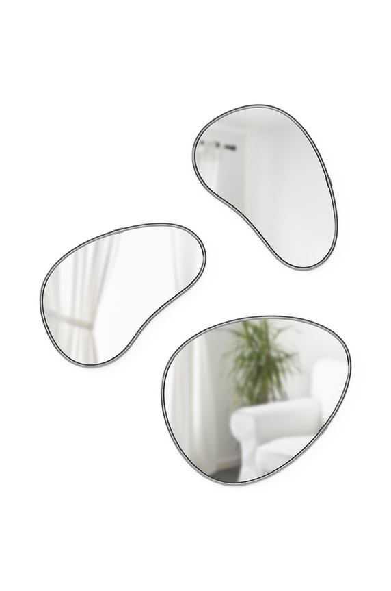 Umbra zestaw luster (3-pack) szary 1018566.378