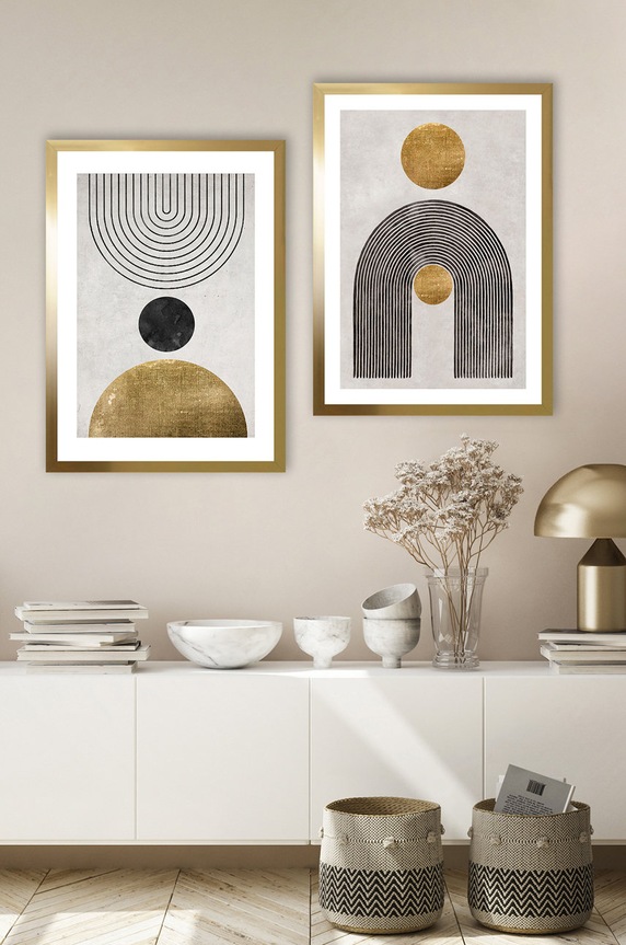 uokvireni plakat AN0027 zlatna AA00