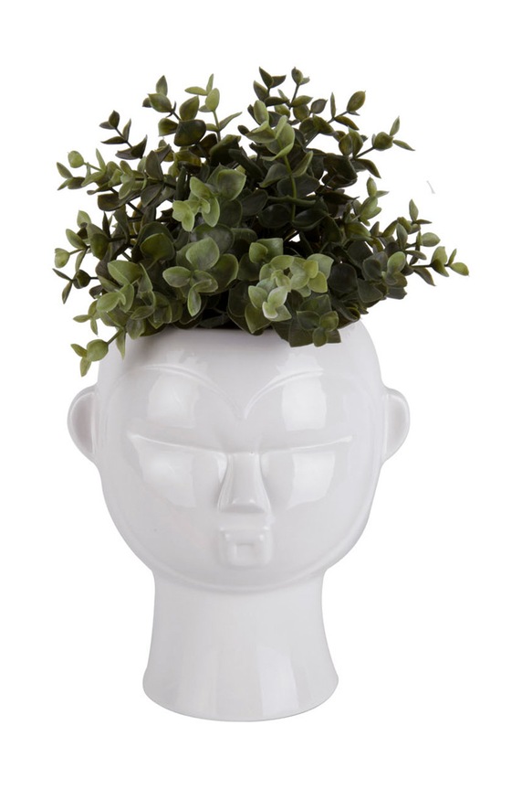 Present Time vaso da fiori 18,7 x 17,8 x 22 cm PT3552WH bianco AA00