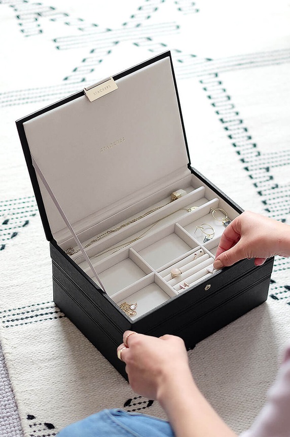 Salon i sypialnia Stackers organizer na biżuterię 75465 czarny