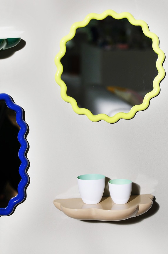 &k amsterdam specchio da parete Zigzag Yellow 1653.02 giallo AA00