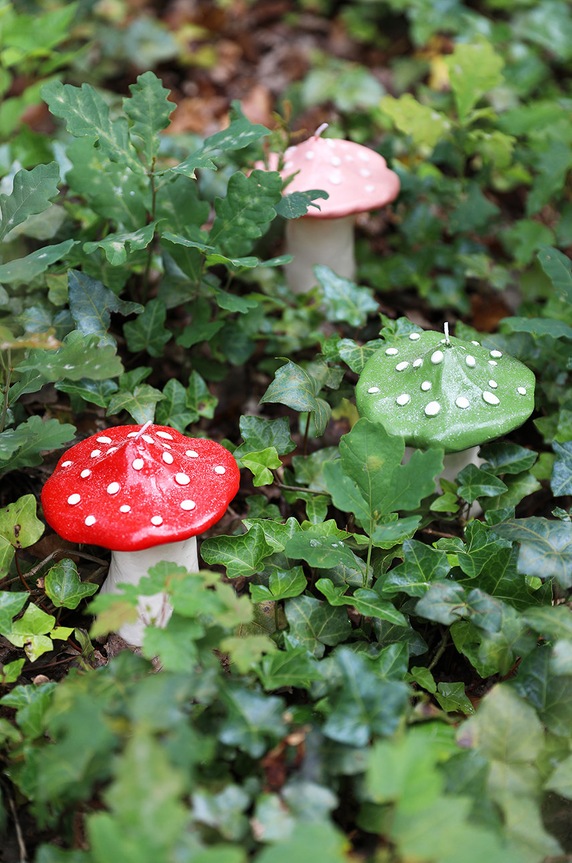 Home SPA &k amsterdam świeca bezzapachowa Mushroom Dots 1093.01 różowy