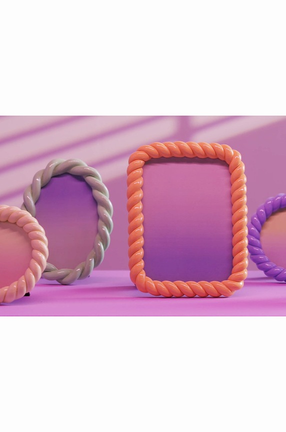 &k amsterdam ramka na zdjęcia Braid Oval 1651.06 różowy AA00