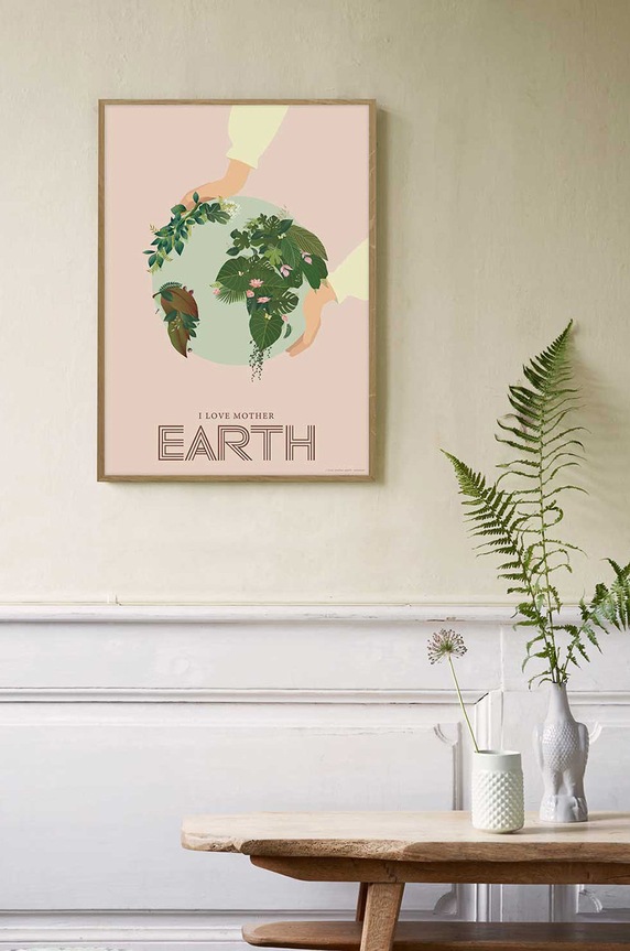 Vissevasse Plakat I Love Mother Earth 50x70 cm F.2019.033.L šarena AA00
