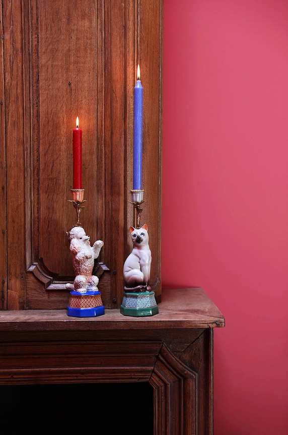 &k amsterdam Ukrasni svijećnjak Siamese 2740.09 šarena AA00