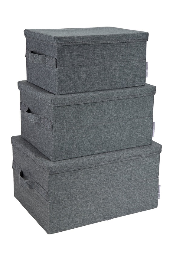 Obývací pokoj a ložnice Úložný box Bigso Box of Sweden Box Storage 6935S0101 šedá