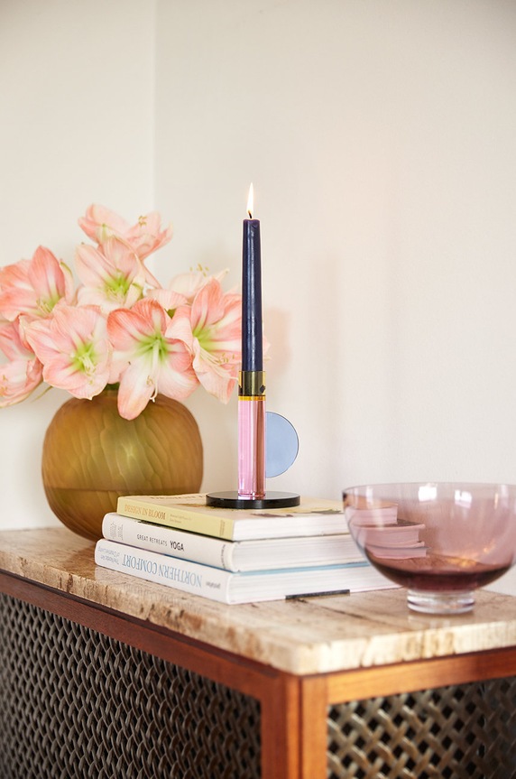 Hübsch Ukrasni svijećnjak 991419 roza AA00