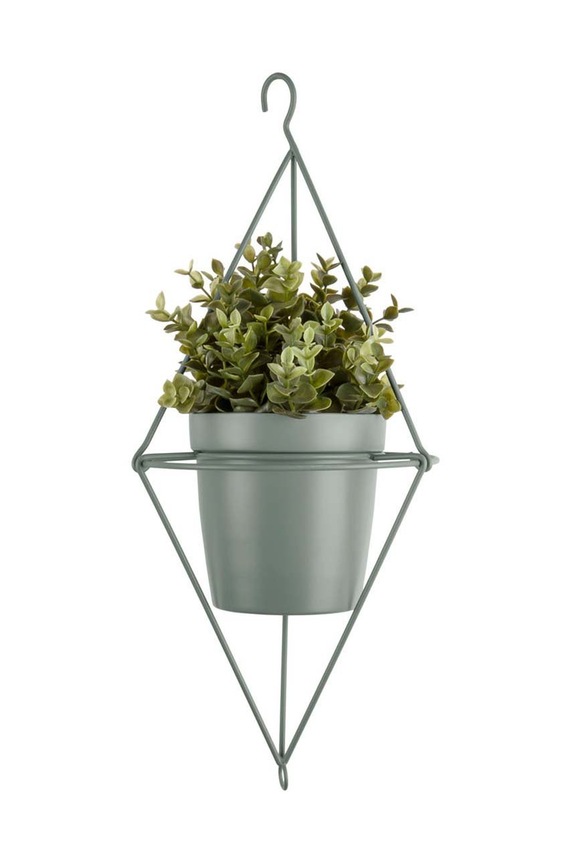 Present Time doniczka wisząca 12 x 13 x 48 cm zielony PT3465GR