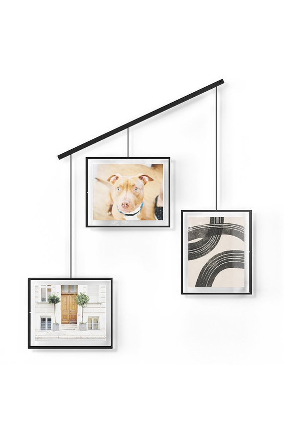 Σαλόνι και υπνοδωμάτιο Umbra πολυκορνίζα για φωτογραφίες με σχοινί 1018090.040 μαύρο