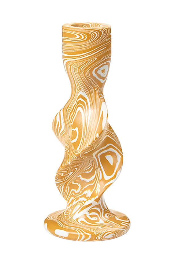 Ukrasni svijećnjak Broste Copenhagen Twist zlatna 70310641