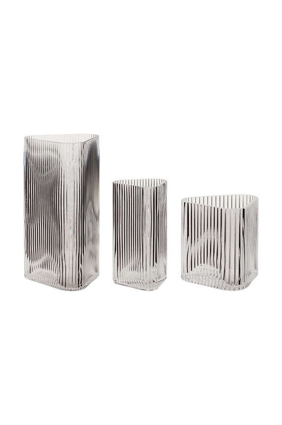 Σετ διακοσμητικά βάζα Hübsch Elements 3-pack διαφανή 180907