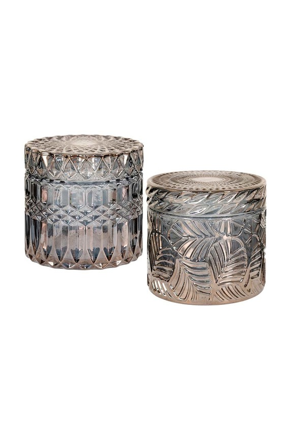 House Nordic tárolóedények készlete fedővel Jars In Smoked Glas 2 db többszínű 4442050