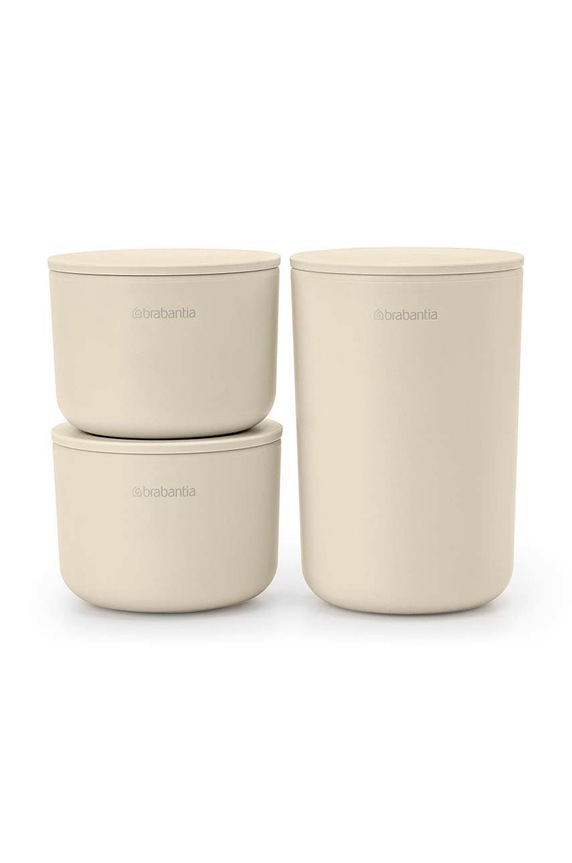 Σετ δοχείων αποθήκευσης με καπάκι Brabantia 3-pack μπεζ 223501