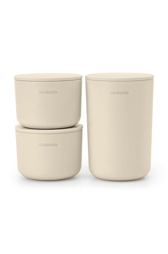Σετ δοχείων αποθήκευσης με καπάκι Brabantia 3-pack μπεζ 223501