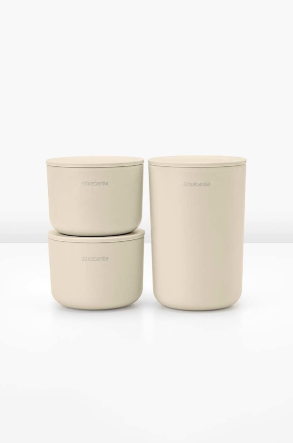 Σετ δοχείων αποθήκευσης με καπάκι Brabantia 3-pack 223501 μπεζ AA00