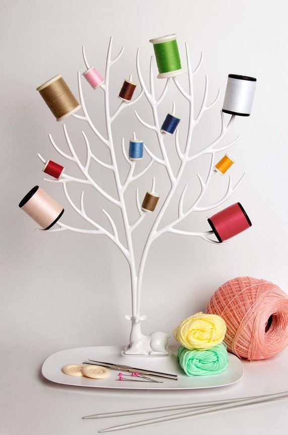 Stojalo za bižuterijo Qualy QL10172.WH pisana