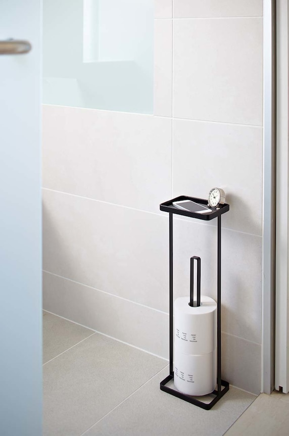 Bagno Yamazaki portacarta igienica Tower 7740 nero