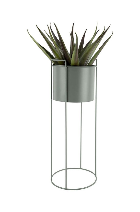 Present Time zestaw doniczek ze stelażem 80 x 28 / 65 x 23 / 50 x 19 cm 3-pack zielony PT3698GR