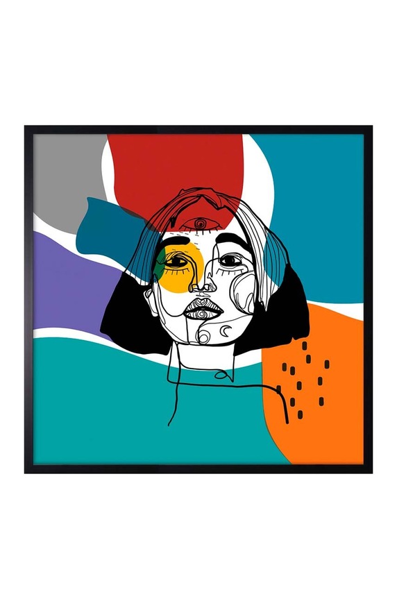Reprodukcia na zarámovanom papieri 70x70 cm viacfarebná 1549201.5322