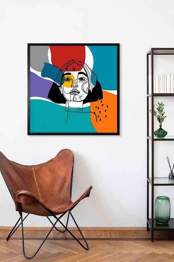 Reprodukcia na zarámovanom papieri 70x70 cm 1549201.5322 viacfarebná AA00