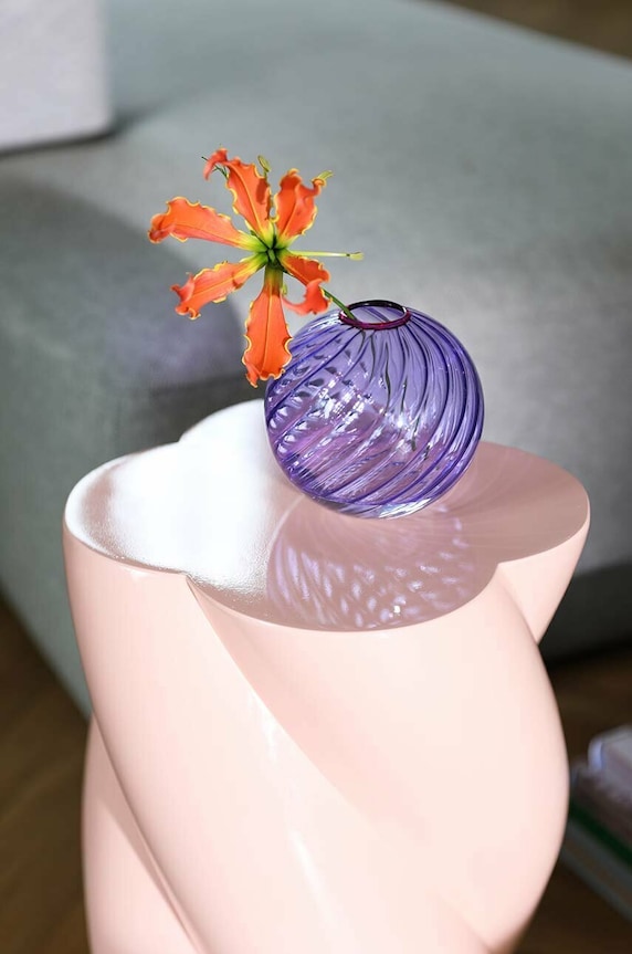 &k amsterdam wazon dekoracyjny Spiral Purple 1443.02 fioletowy AA00