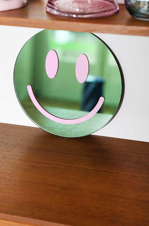 Nástěnné zrcadlo &k amsterdam Smile Pink 1654.01 růžová AA00