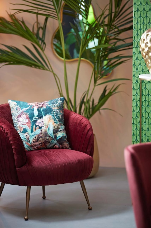 Light & Living specchio da parete 7316185 giallo