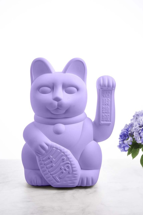 Dekorácia Donkey Lucky Cat Large 330547 fialová AA00