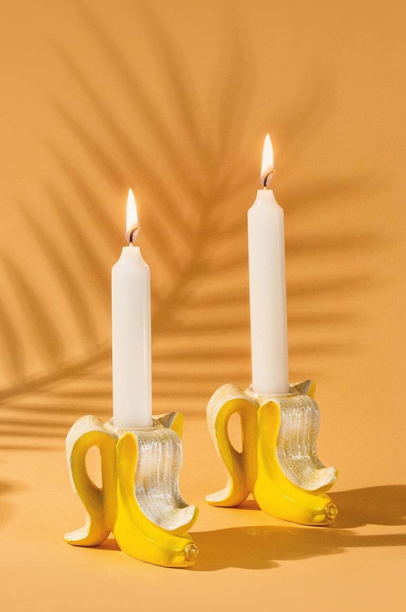 Donkey zestaw świeczników Banana Romance 2-pack żółty 210735