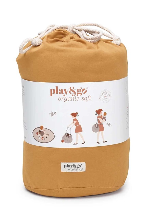 Play & Go játszószőnyeg és tároló táska 2w1 Soft Organic narancssárga p.g.org.mustardchai