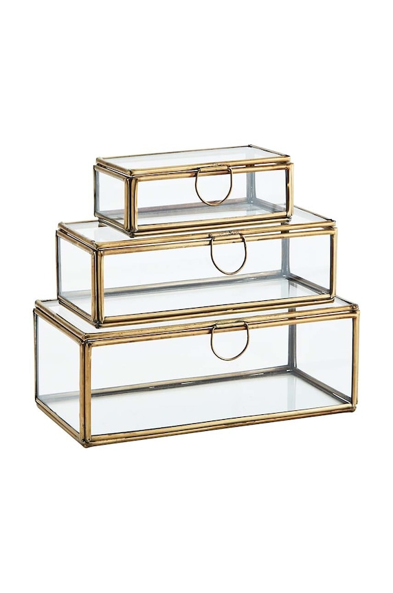 Madam Stoltz set de cufere 3-pack transparent IB.231033BRA