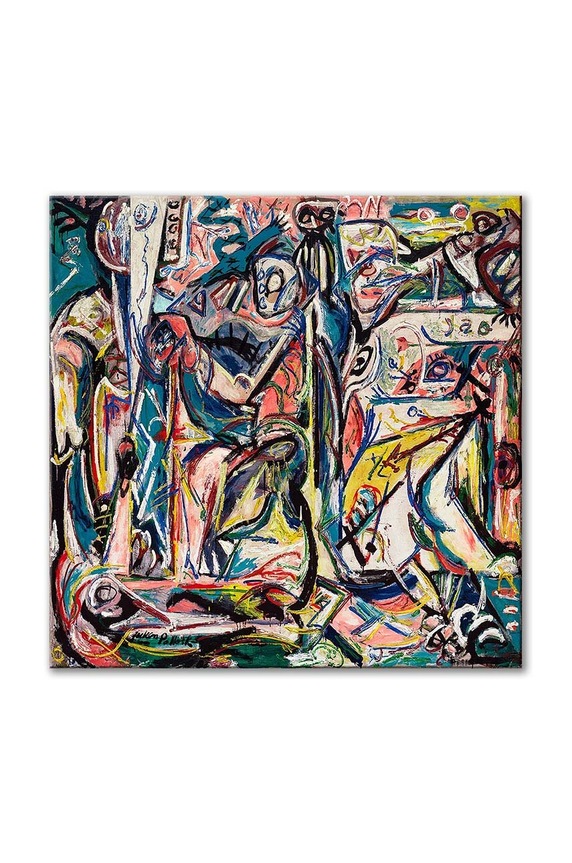 Αναπαραγωγή Jackson Pollock, Circumcision January 40 x 40 cm πολύχρωμο 165620