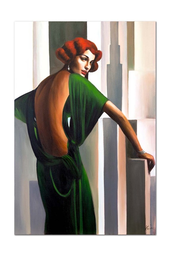 kézzel festett kép 60 x 90 cm többszínű 165628