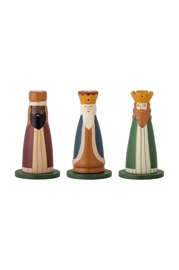 Bloomingville świeczniki dekoracyjne 3-pack multicolor 82058328